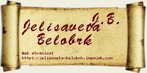 Jelisaveta Belobrk vizit kartica
